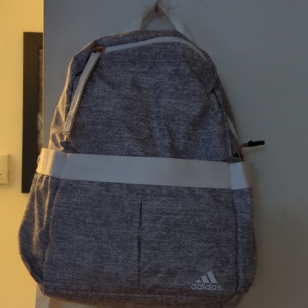 Adidas Heathered Gray Backpack - image 1
